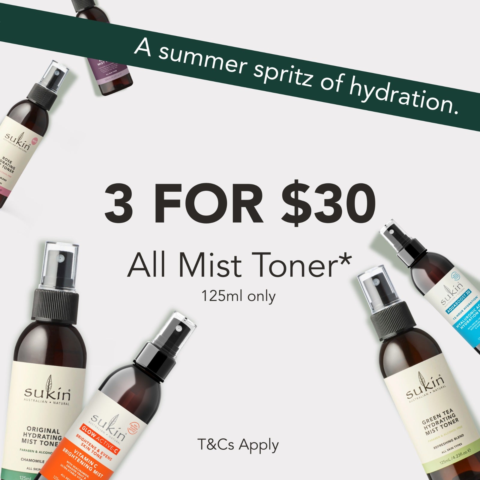 3 for $30 All Mist Toner - Sukin Naturals
