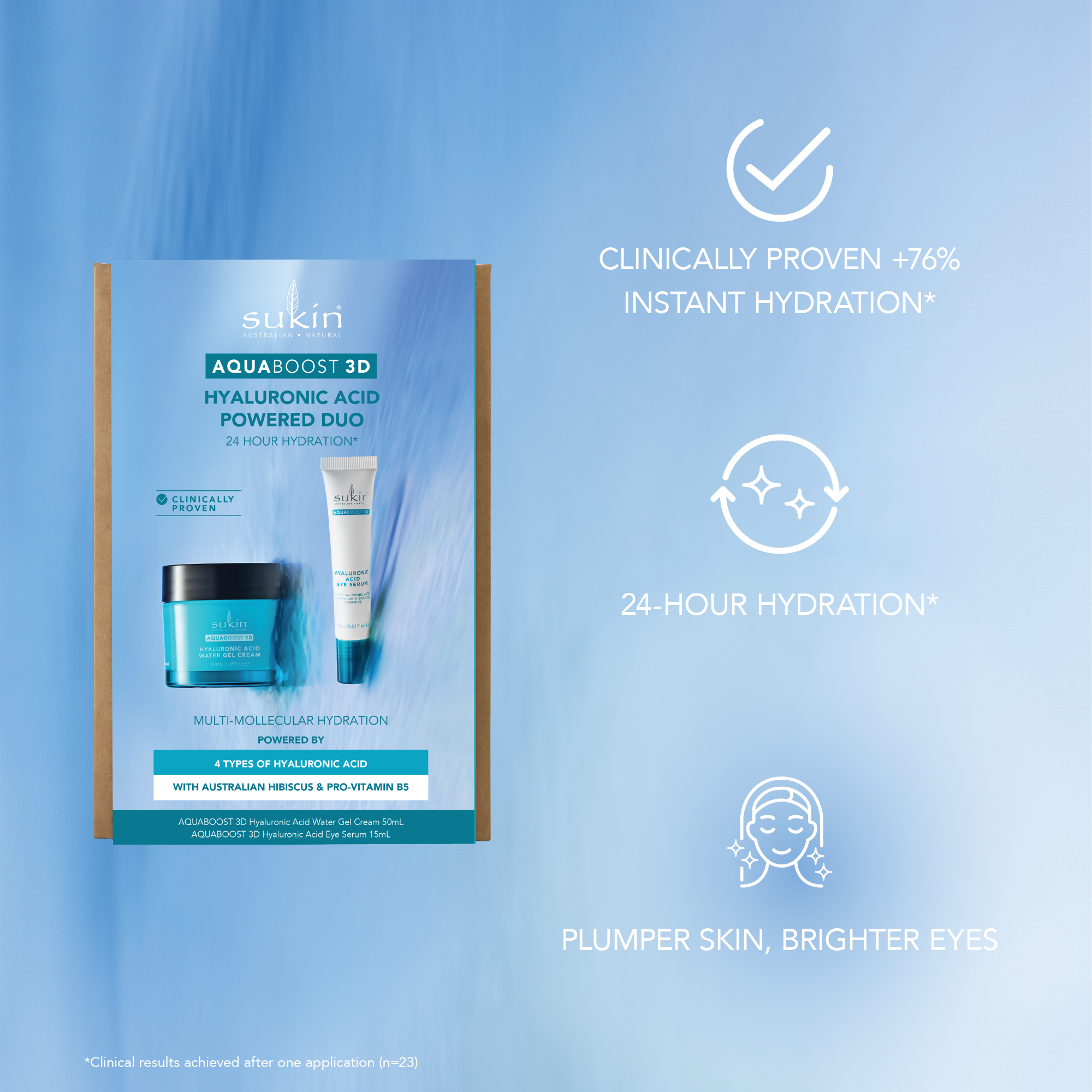 SUKIN AQUABOOST 3D HYALURONIC ACID DUO GIFT PACK