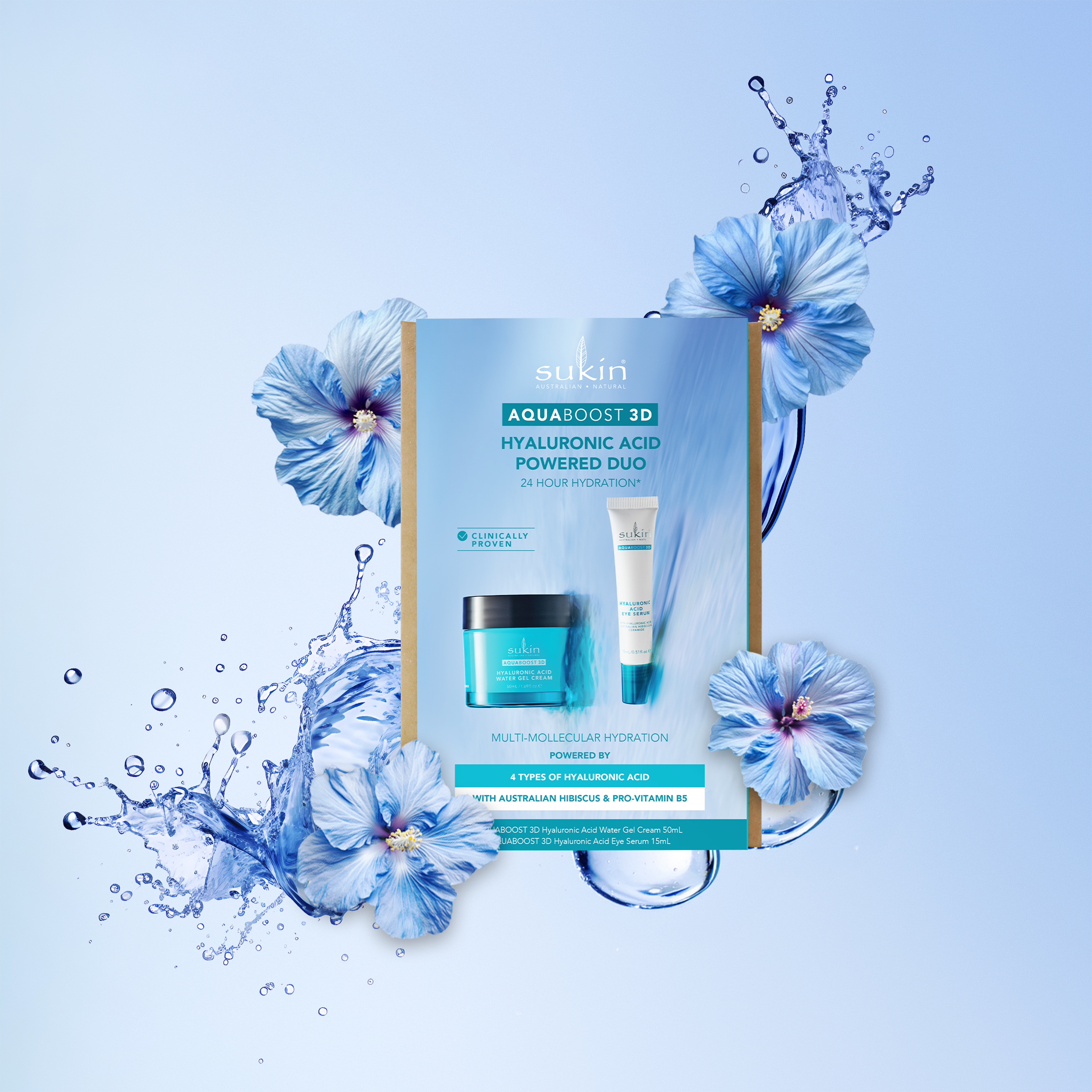 SUKIN AQUABOOST 3D HYALURONIC ACID DUO GIFT PACK