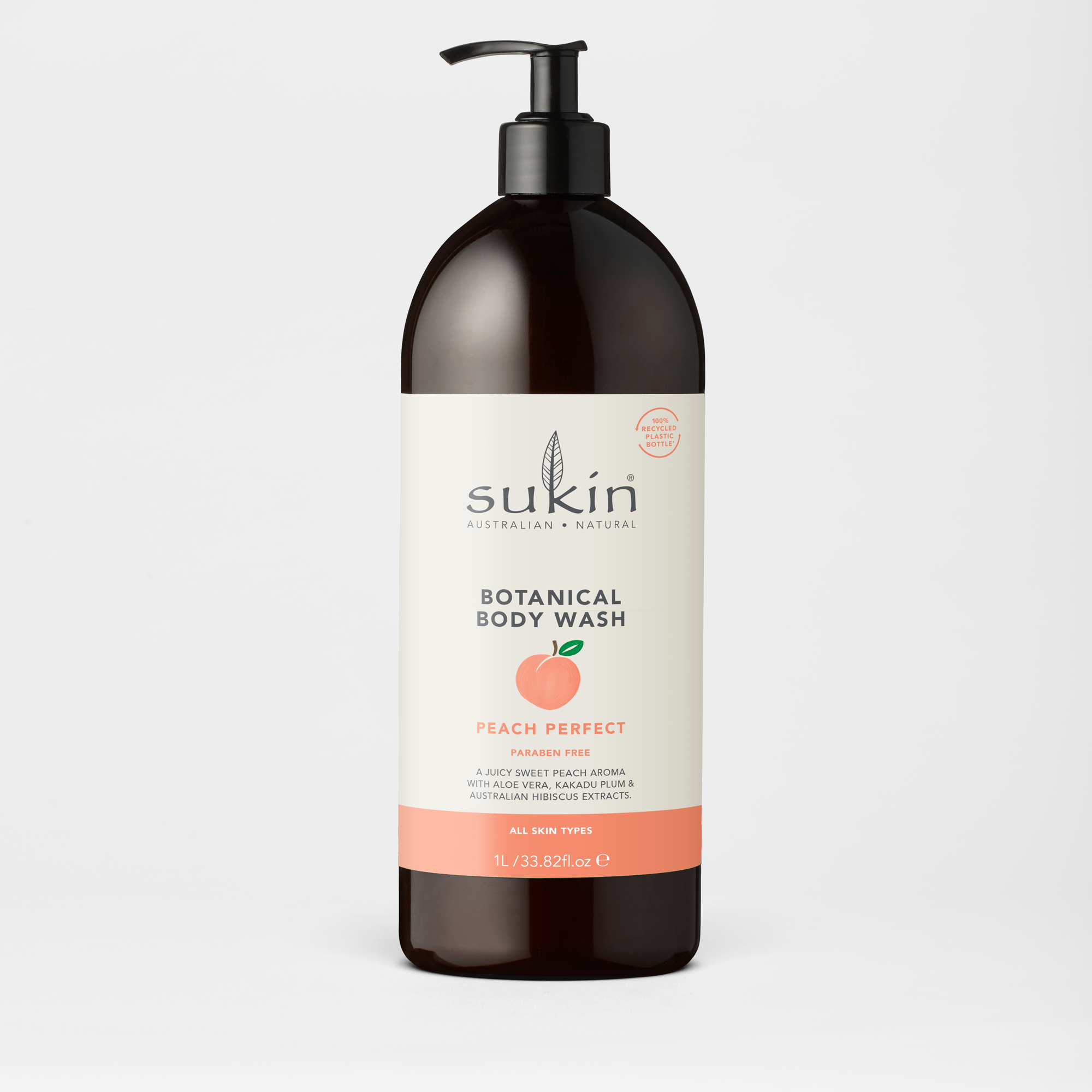 SUKIN BOTANICAL BODY WASH | PEACH PERFECT | 1L
