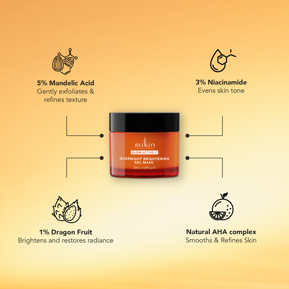 GLOW ACTIVE-C OVERNIGHT BRIGHTENING GEL MASK | 50ML