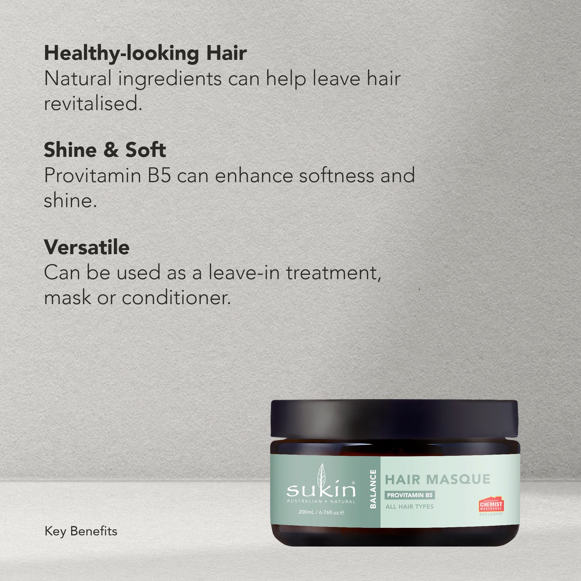 SUKIN NATURAL BALANCE HAIR MASQUE | 200ML