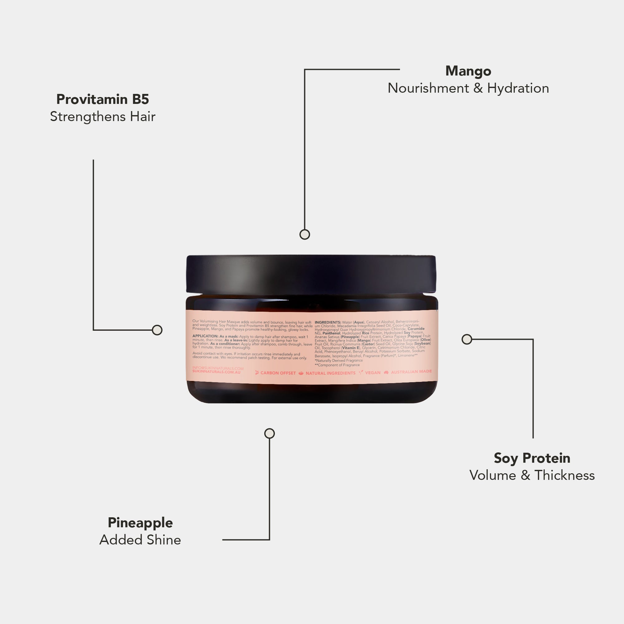 SUKIN VOLUMISING HAIR MASQUE | 200ML