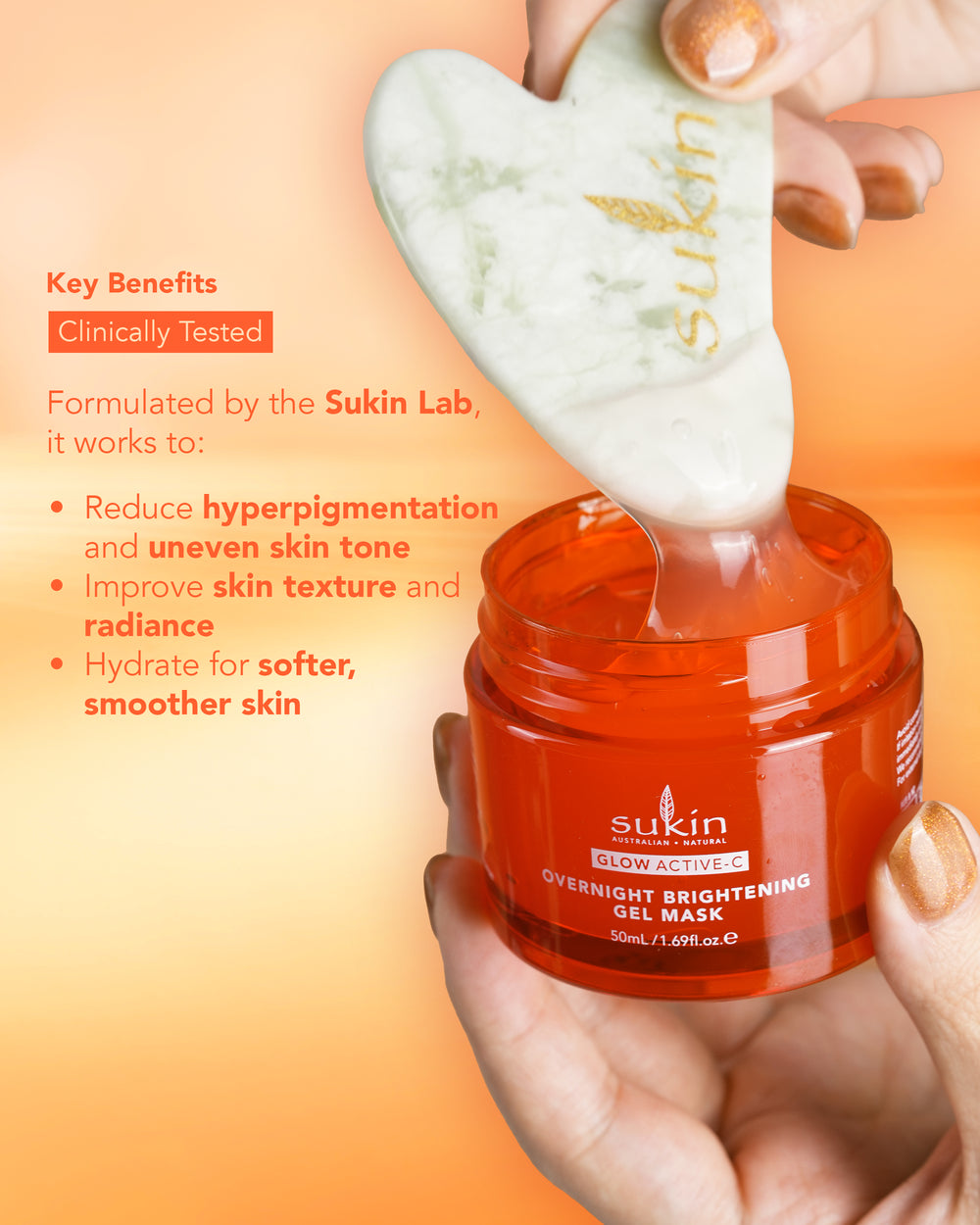 GLOW ACTIVE-C OVERNIGHT BRIGHTENING GEL MASK | 50ML