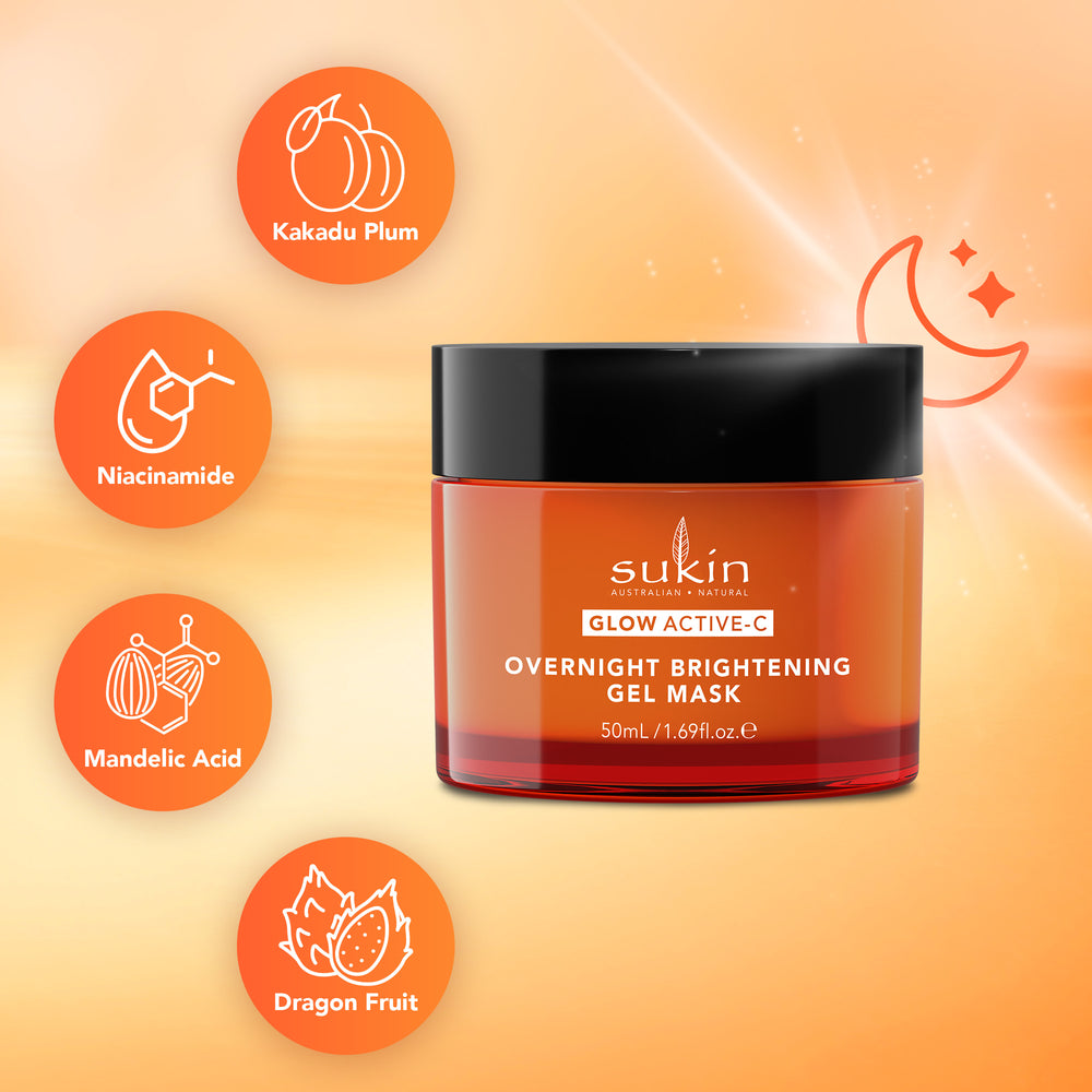 GLOW ACTIVE-C OVERNIGHT BRIGHTENING GEL MASK | 50ML