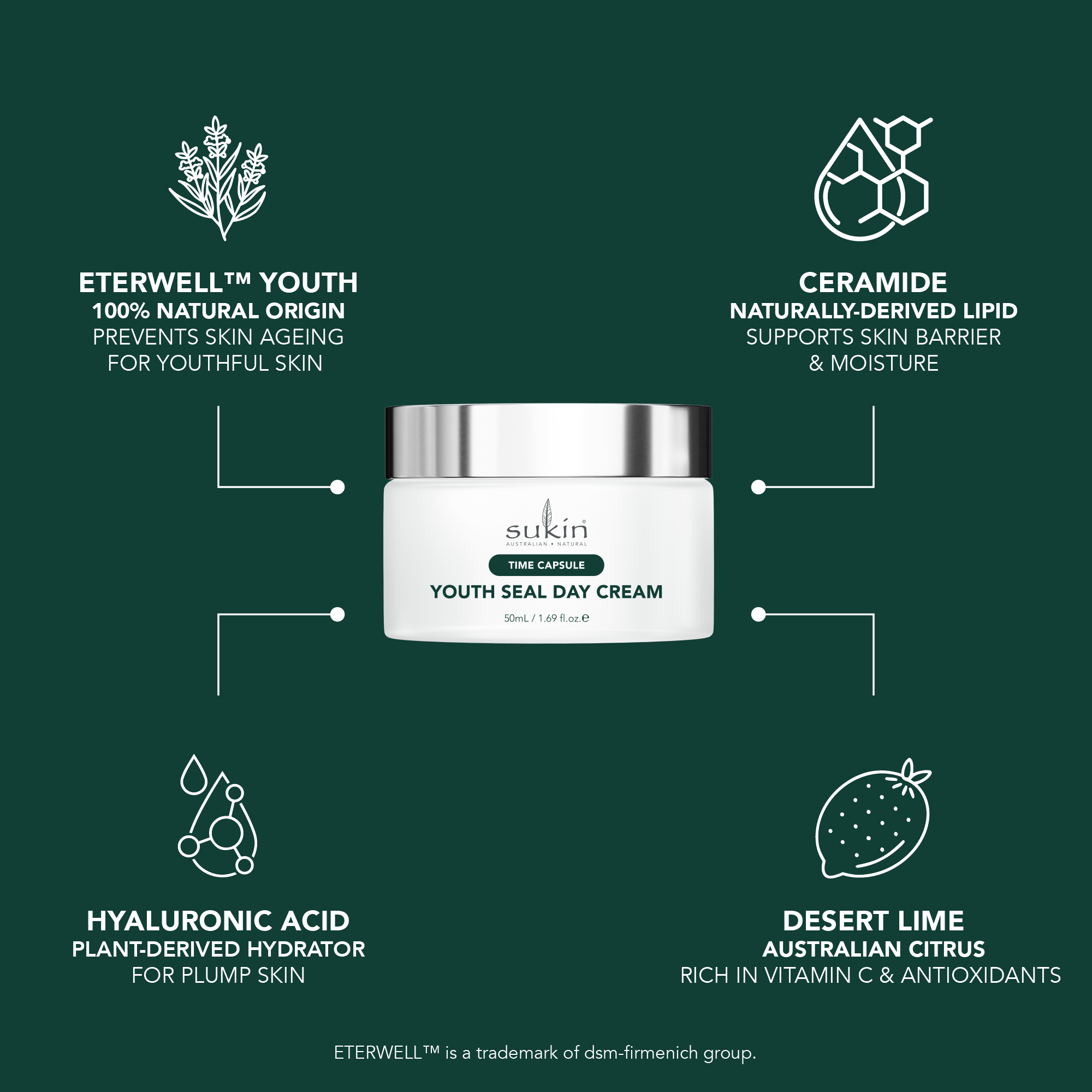 SUKIN TIME CAPSULE YOUTH SEAL DAY CREAM 50ML