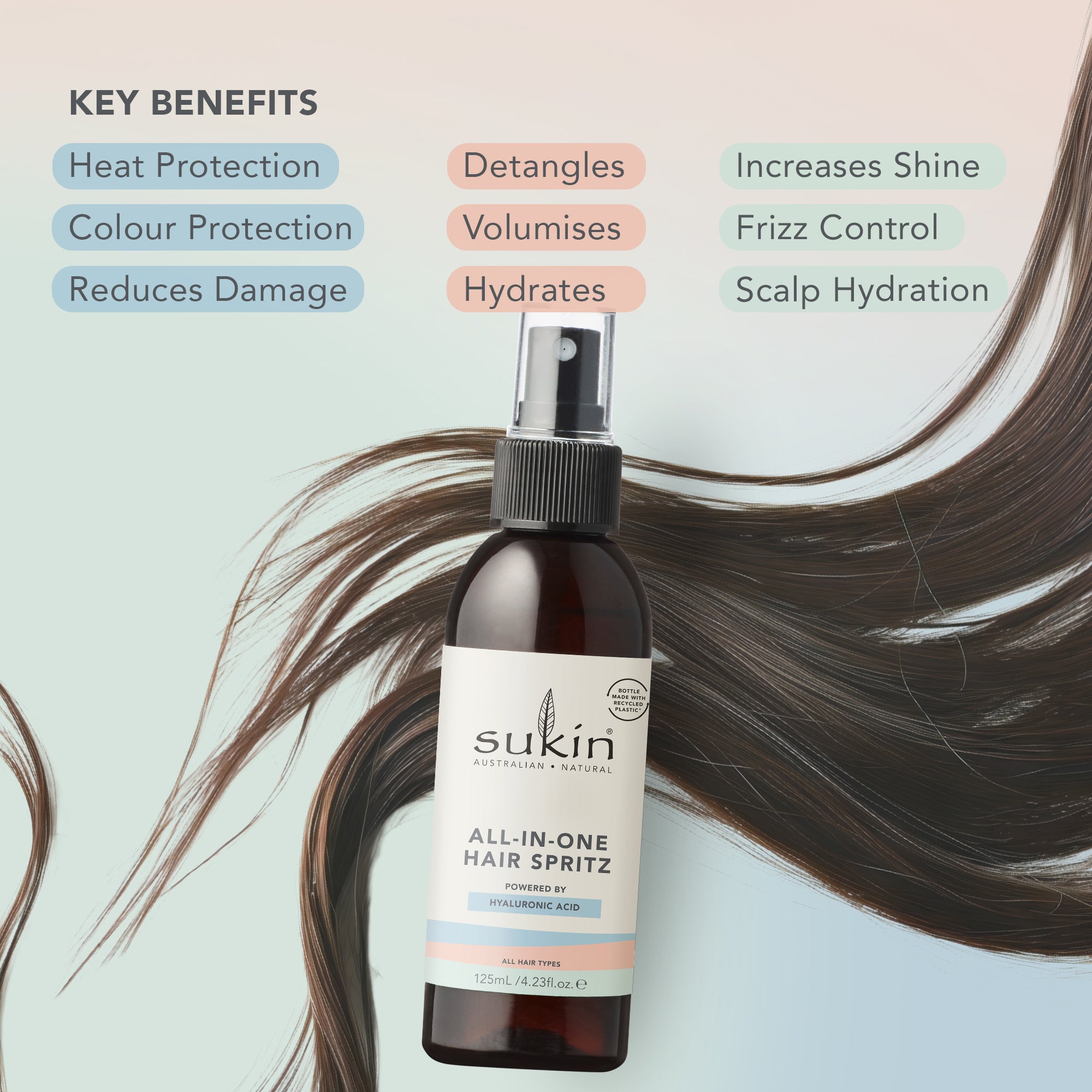 SUKIN ALL-IN-ONE HAIR SPRITZ 125mL
