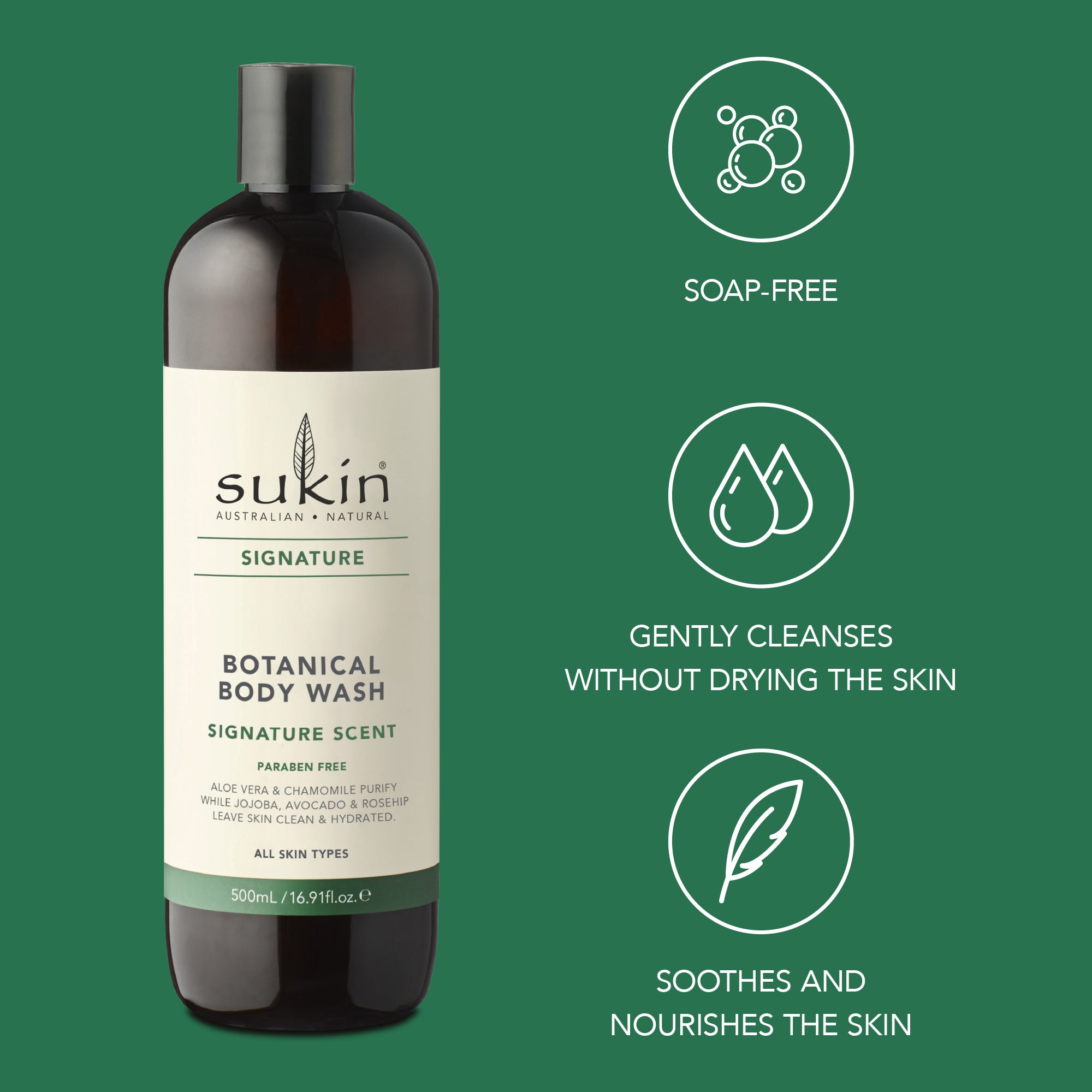 BOTANICAL BODY WASH | SIGNATURE SCENT | 500 mL