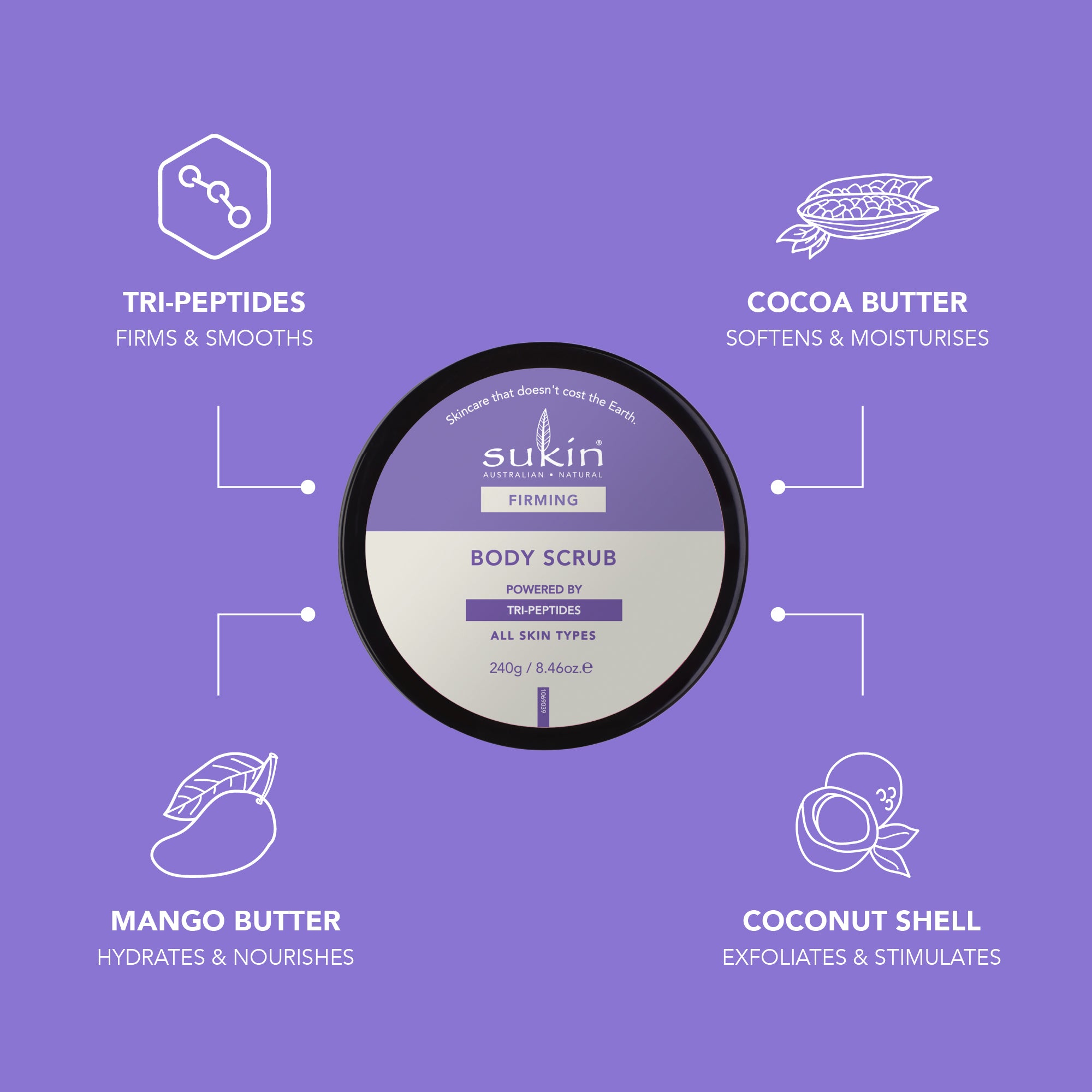 SUKIN FIRMING BODY SCRUB  | 240g