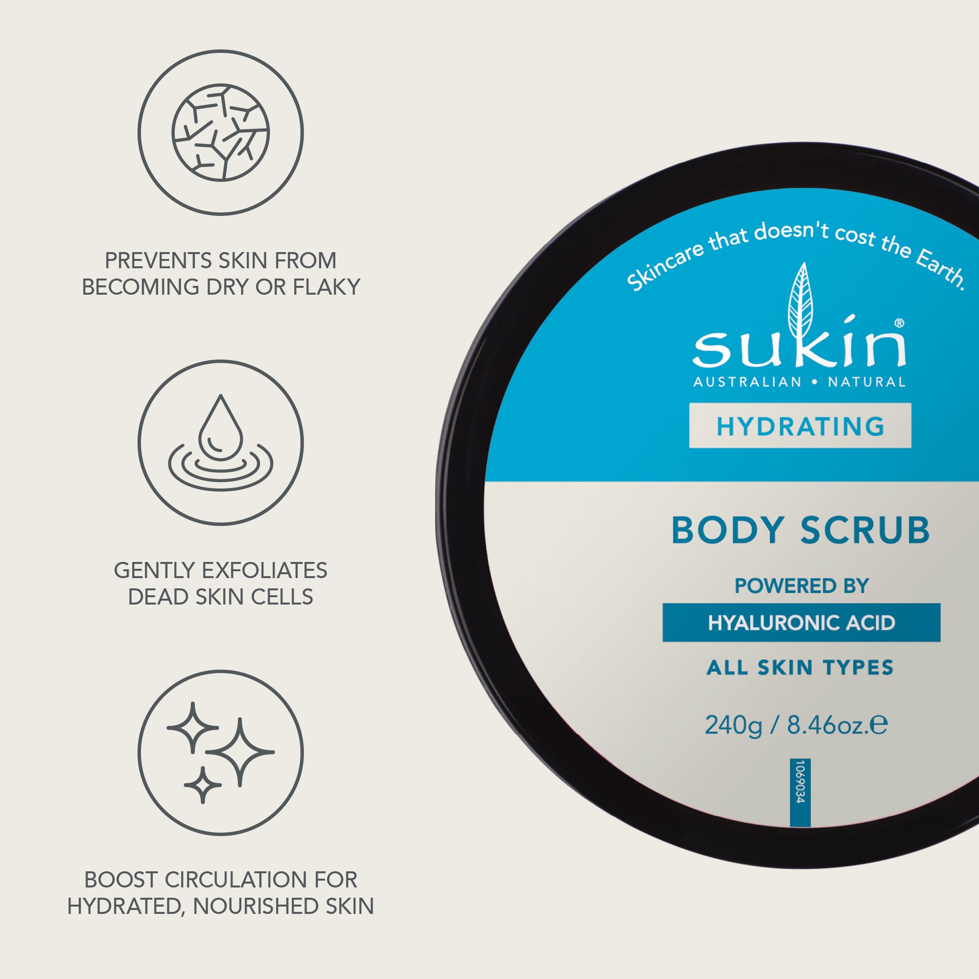 SUKIN HYDRATING BODY SCRUB | 240g