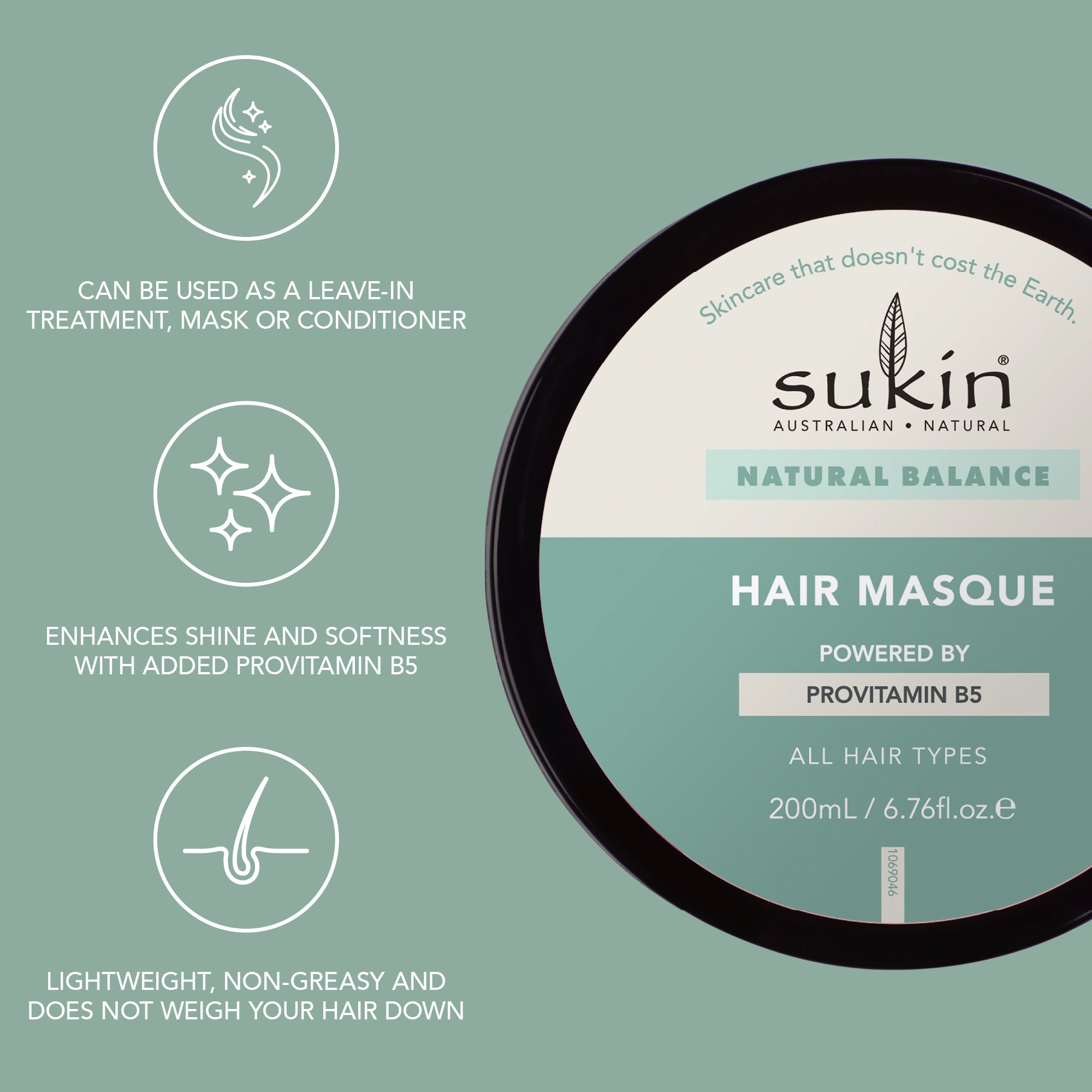 SUKIN NATURAL BALANCE HAIR MASQUE | 200ML