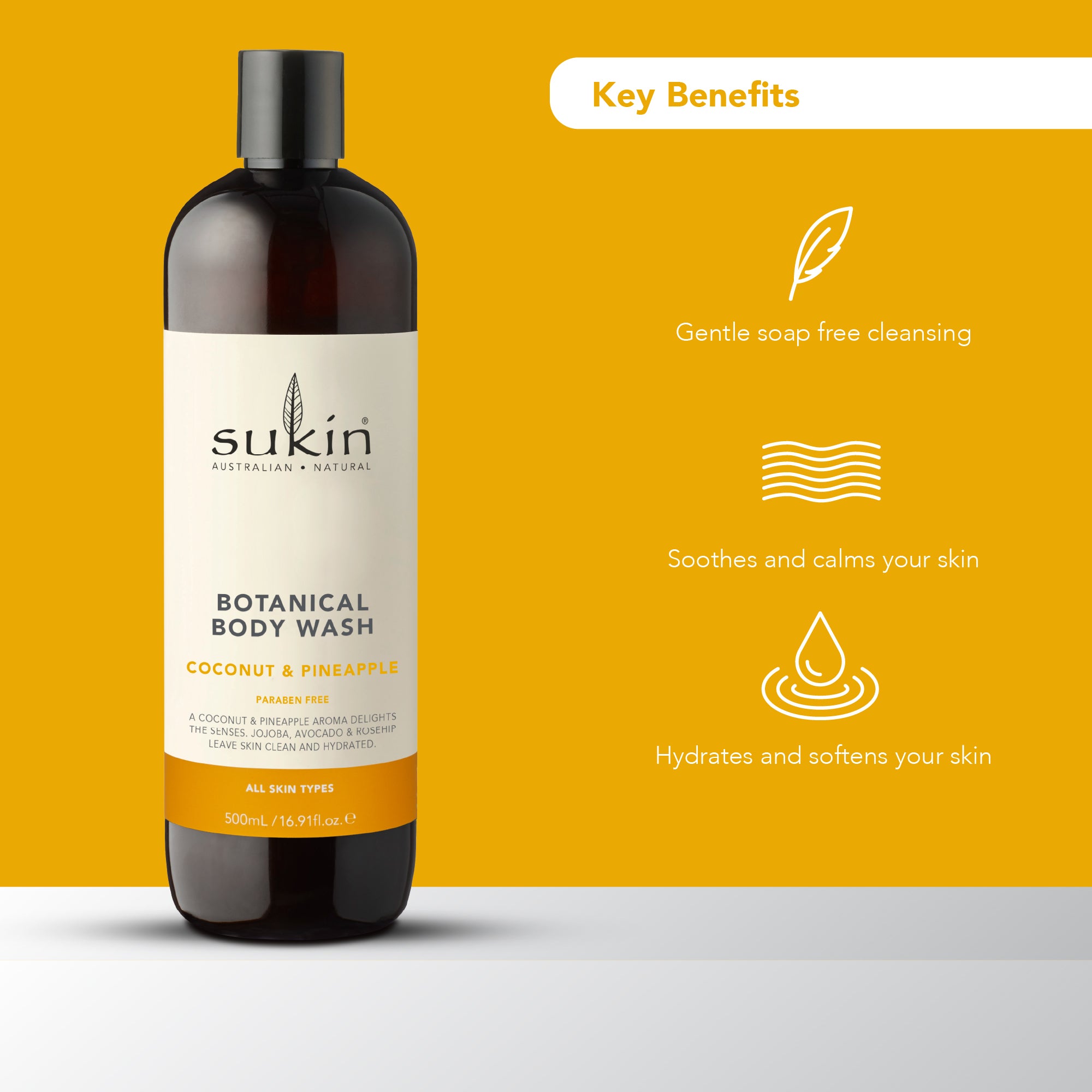 BOTANICAL BODY WASH | PINEAPPLE &amp; COCONUT | 500 mL