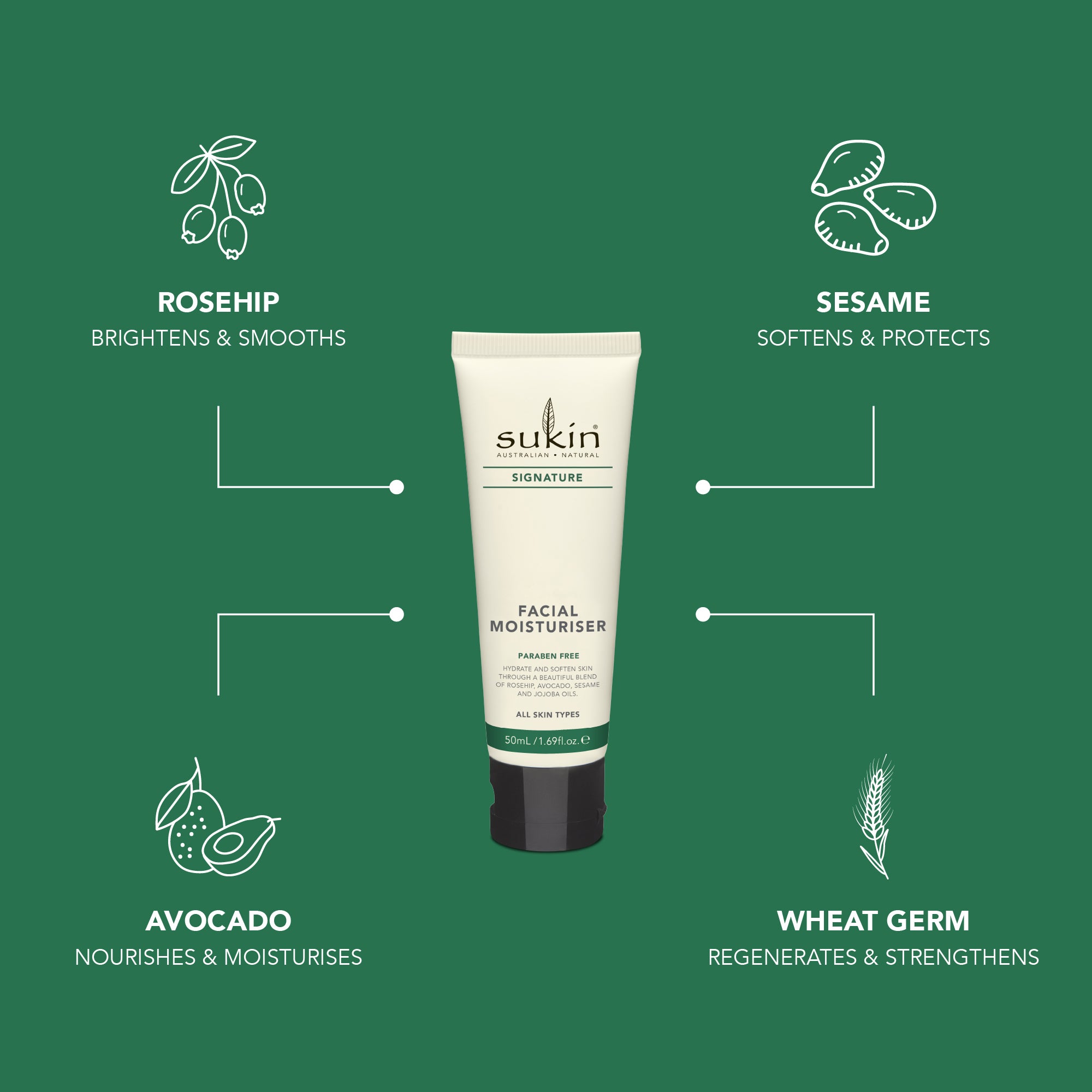 FACIAL MOISTURISER | SIGNATURE | 50 mL - TRAVEL SIZE