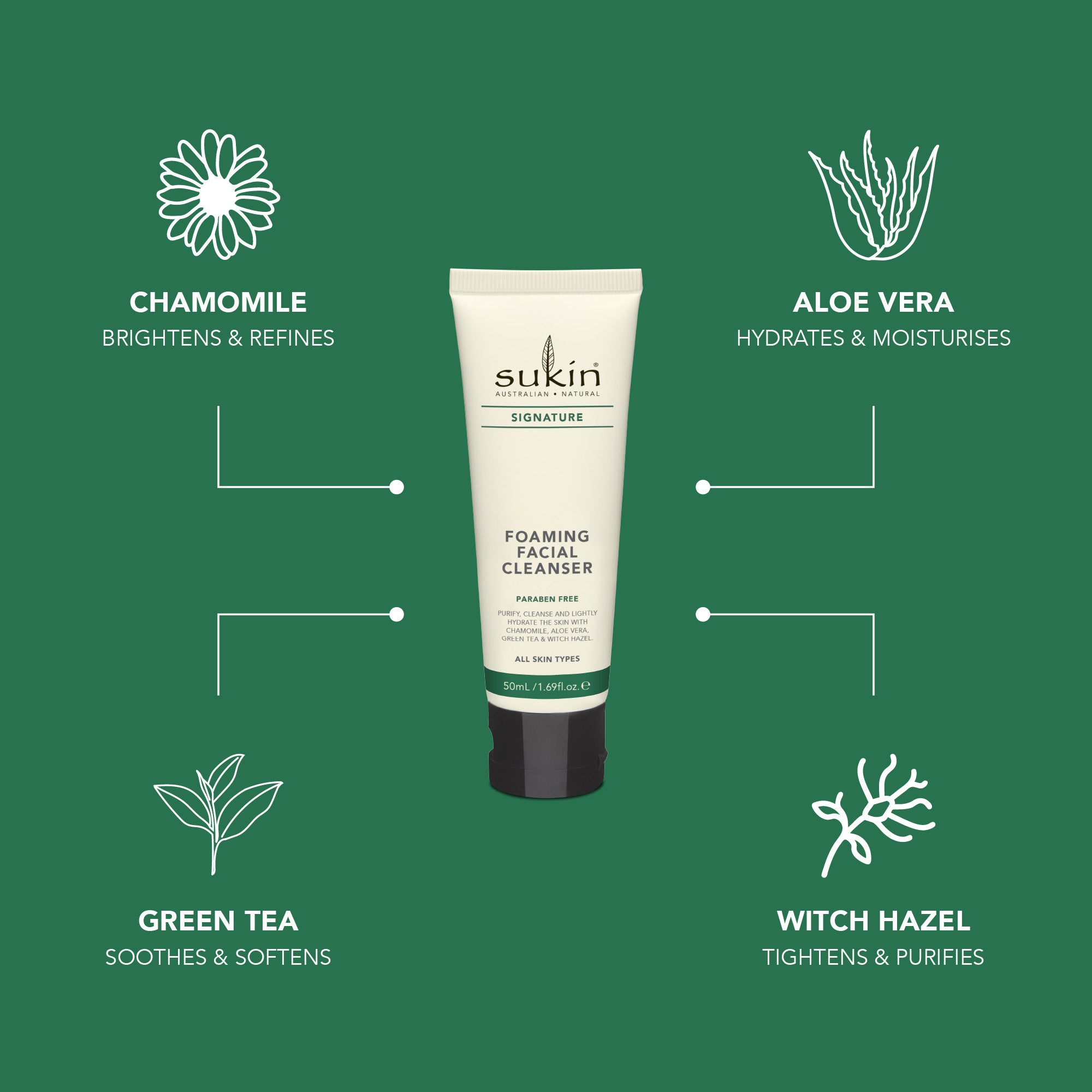 Sukin Natural Sample | Foaming Facial Cleanser 50ml | Sukin Naturals