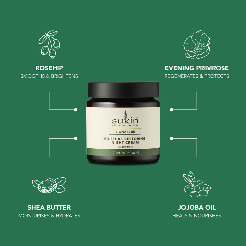 MOISTURE RESTORING NIGHT CREAM | SIGNATURE | 120 mL - Sukin Naturals
