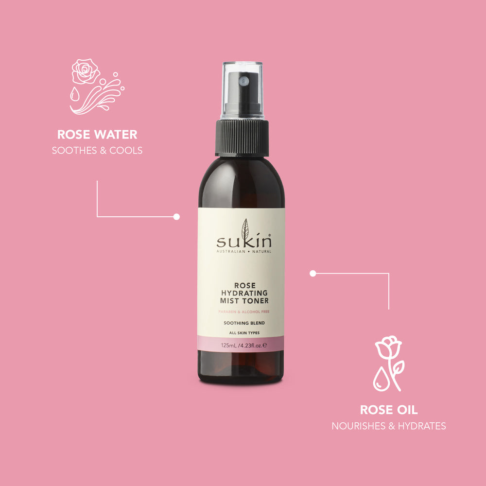 ROSE HYDRATING MIST TONER | SIGNATURE | 125 mL - Sukin Naturals