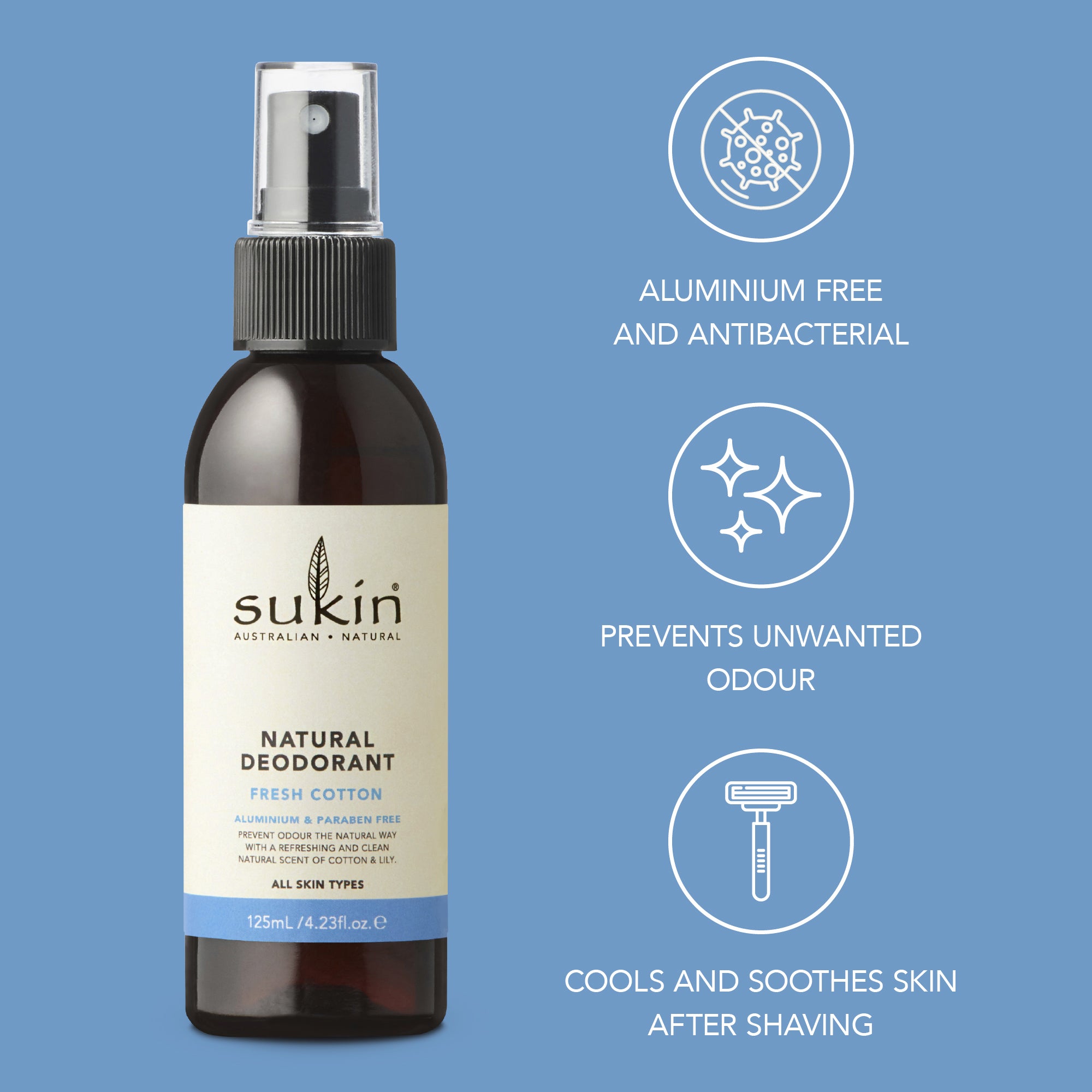 NATURAL DEODORANT FRESH COTTON | 125 mL