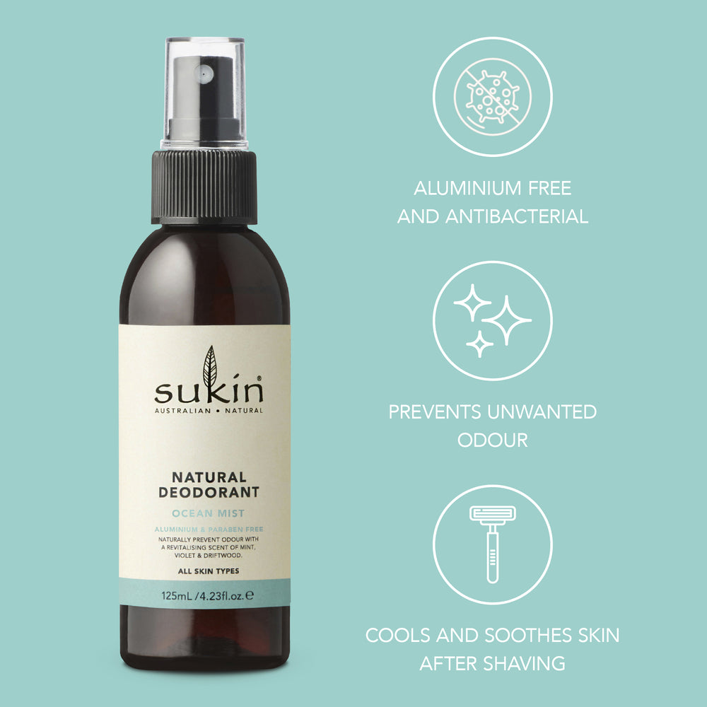 NATURAL DEODORANT OCEAN MIST | 125 mL - Sukin Naturals