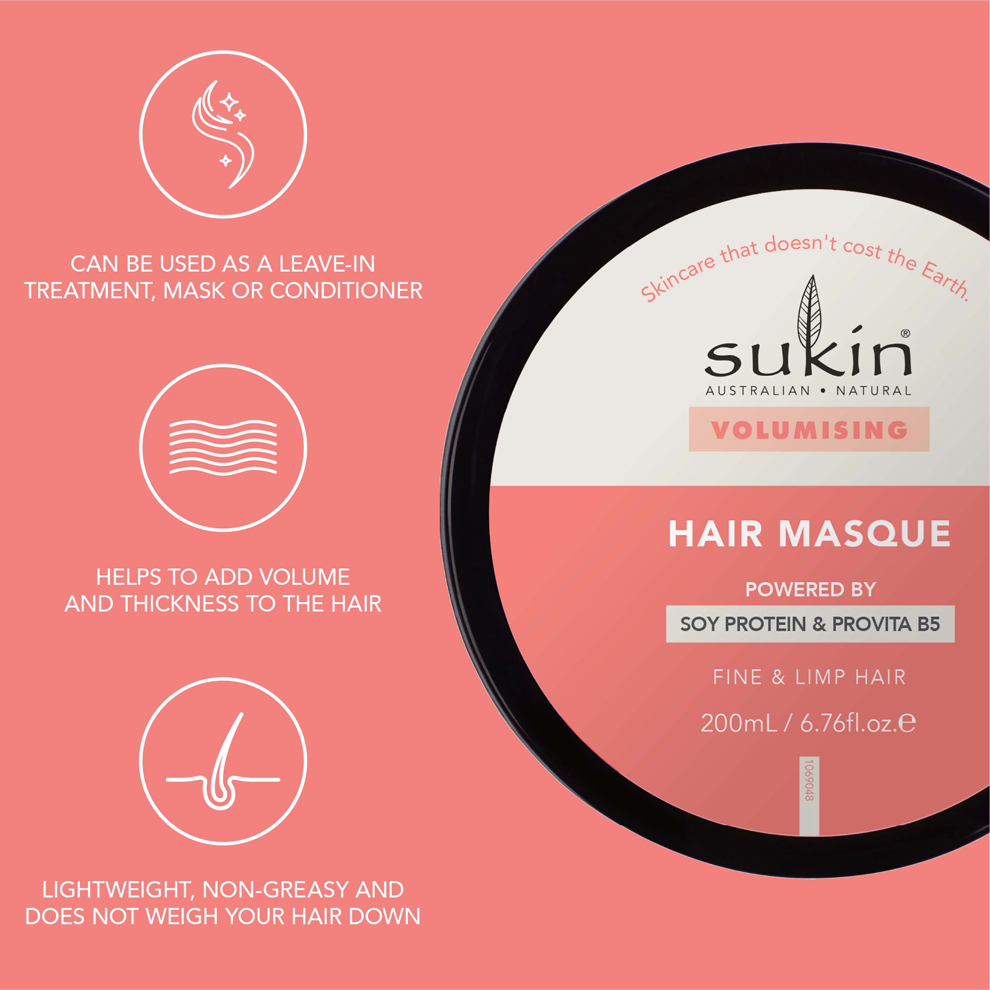SUKIN VOLUMISING HAIR MASQUE | 200ML