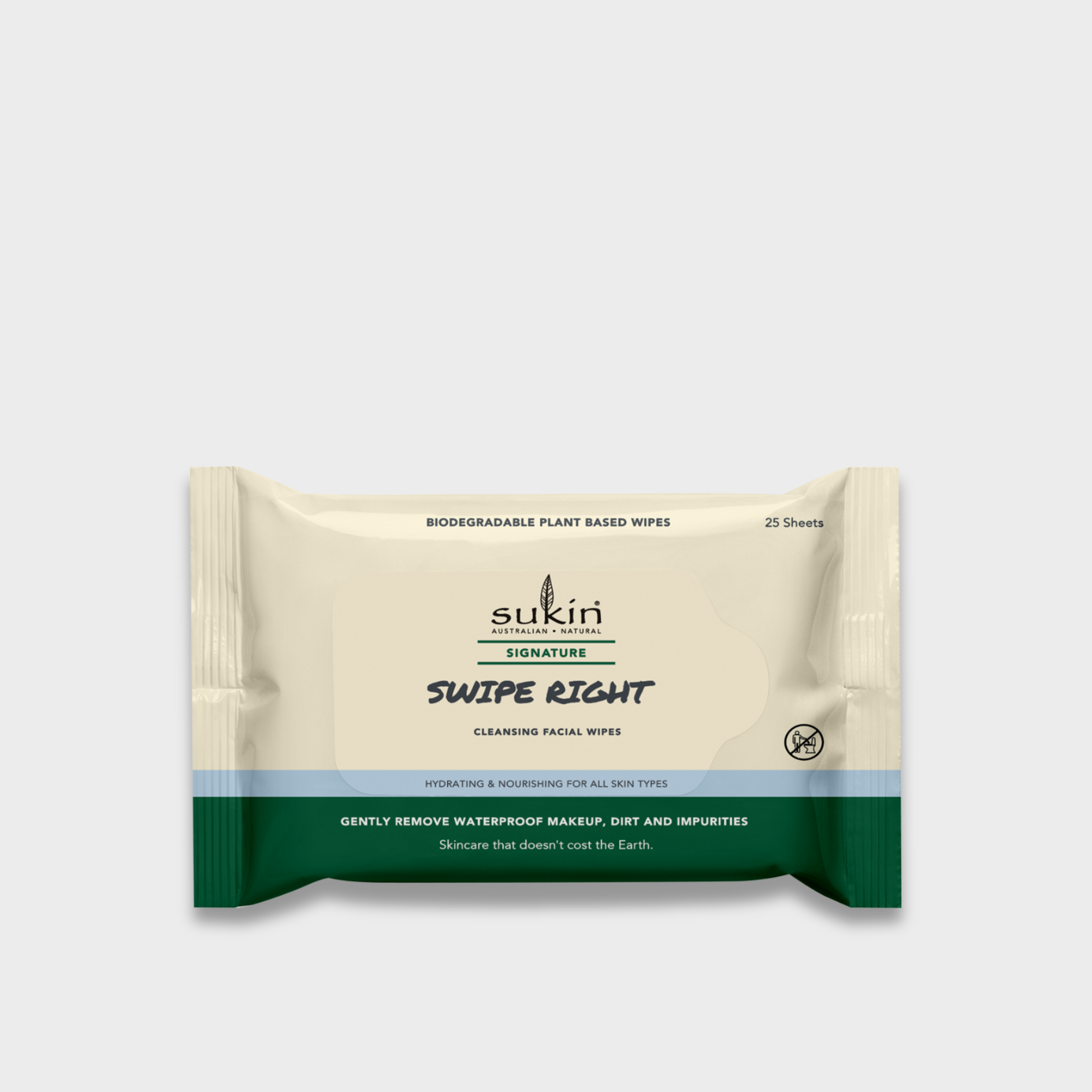 SWIPE RIGHT CLEANSING FACIAL WIPES | SIGNATURE | 25 SHEETS