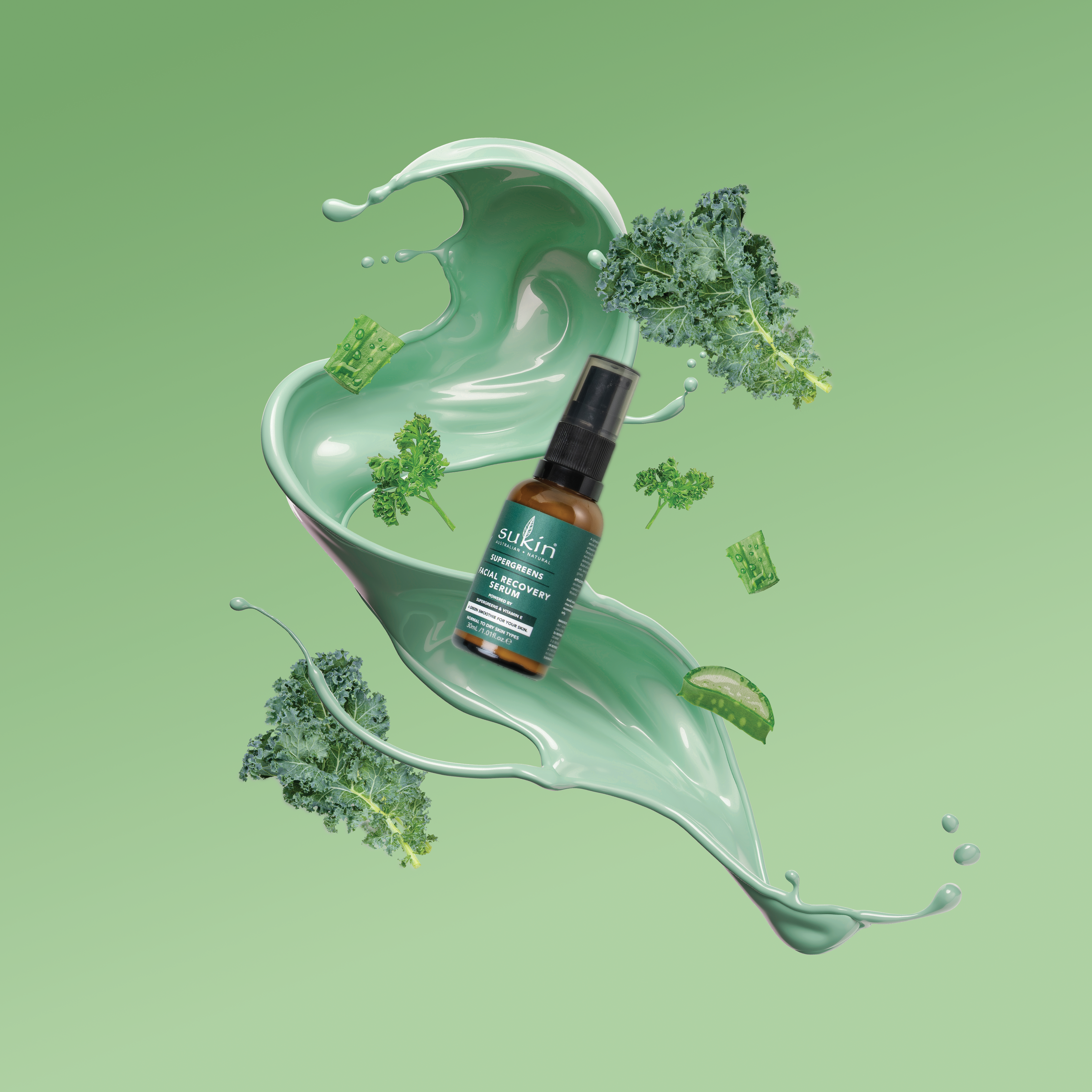 Super Greens Facial Recovery Serum 30mL