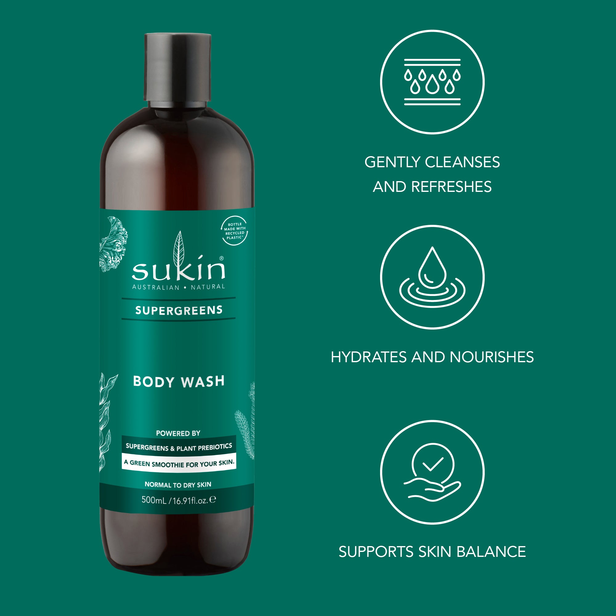 Super Greens Body Wash 500mL