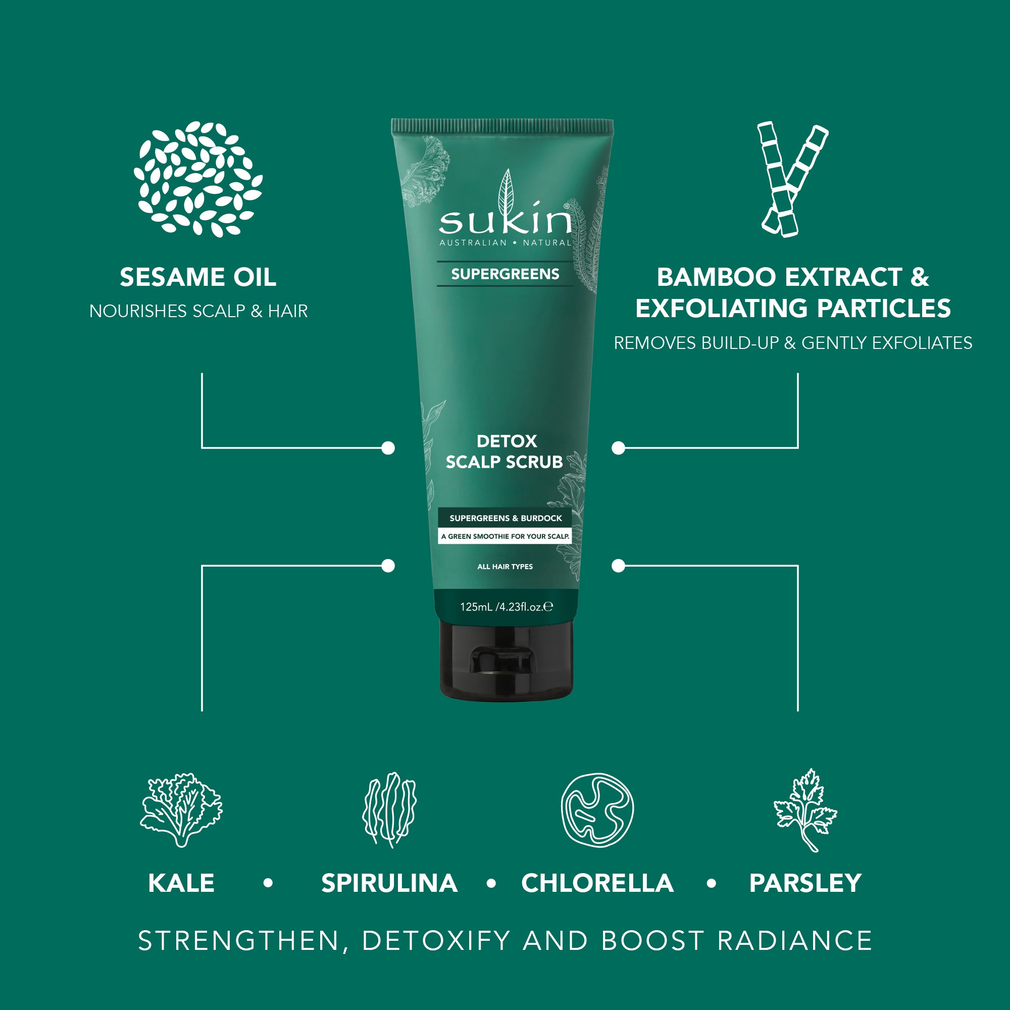 Super Greens Detox Scalp Scrub 125mL