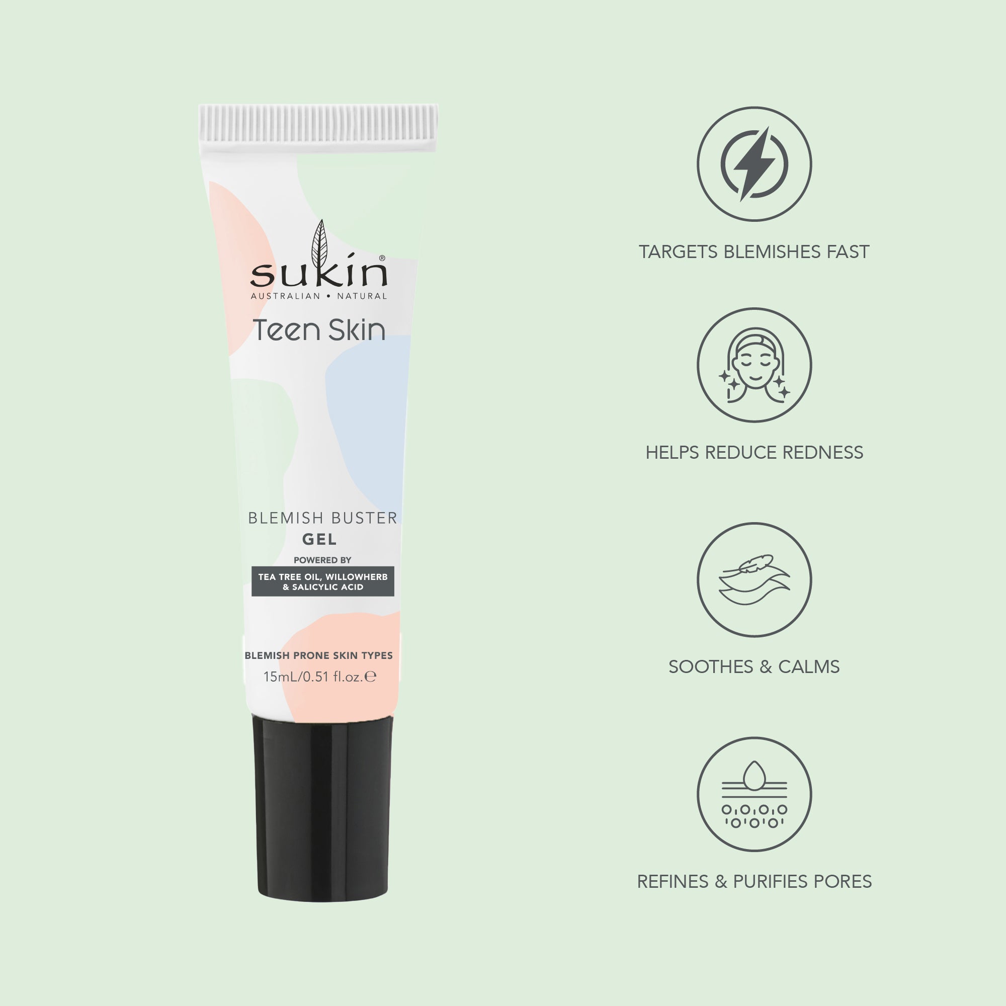 SUKIN TEEN SKIN BLEMISH BUSTER GEL 15ML