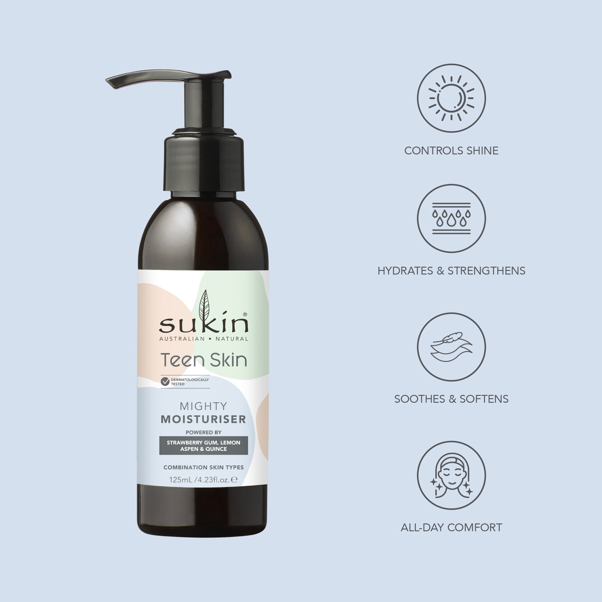 SUKIN TEEN SKIN MIGHTY MOISTURISER 125ML