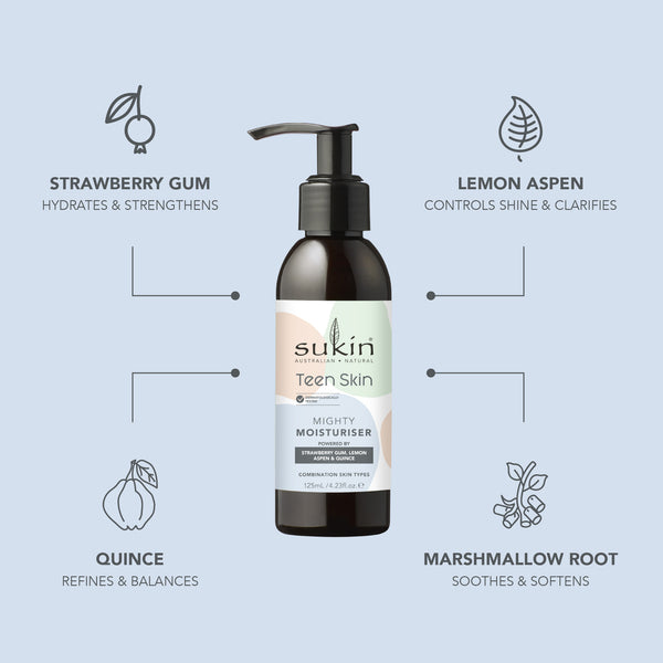 SUKIN TEEN SKIN MIGHTY MOISTURISER 125ML