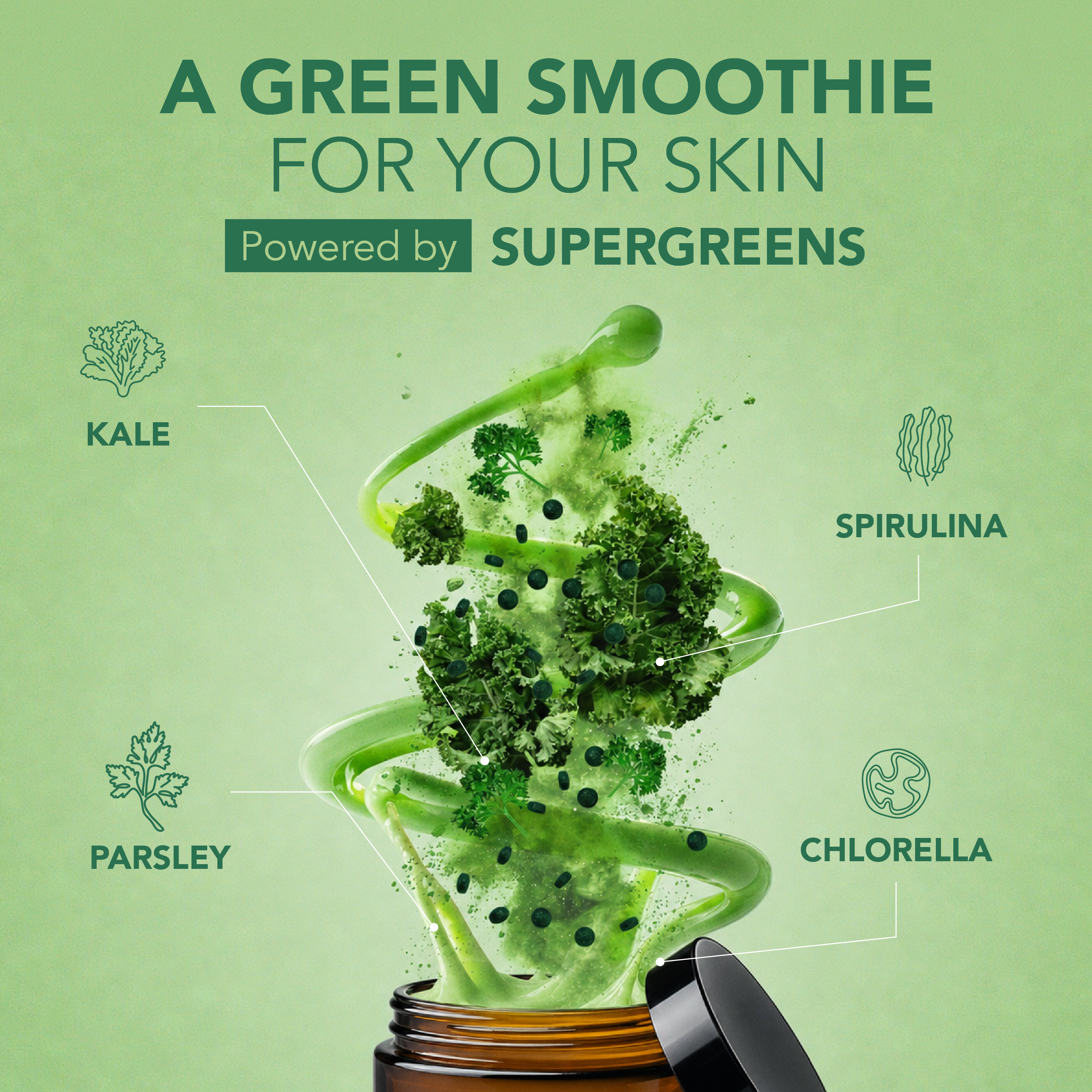 Super Greens Facial Recovery Serum 30mL