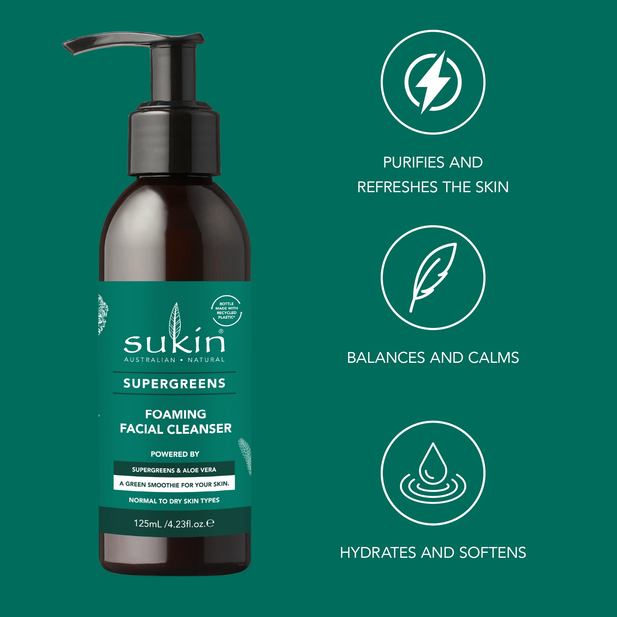 Super Greens Foaming Facial Cleanser 125mL
