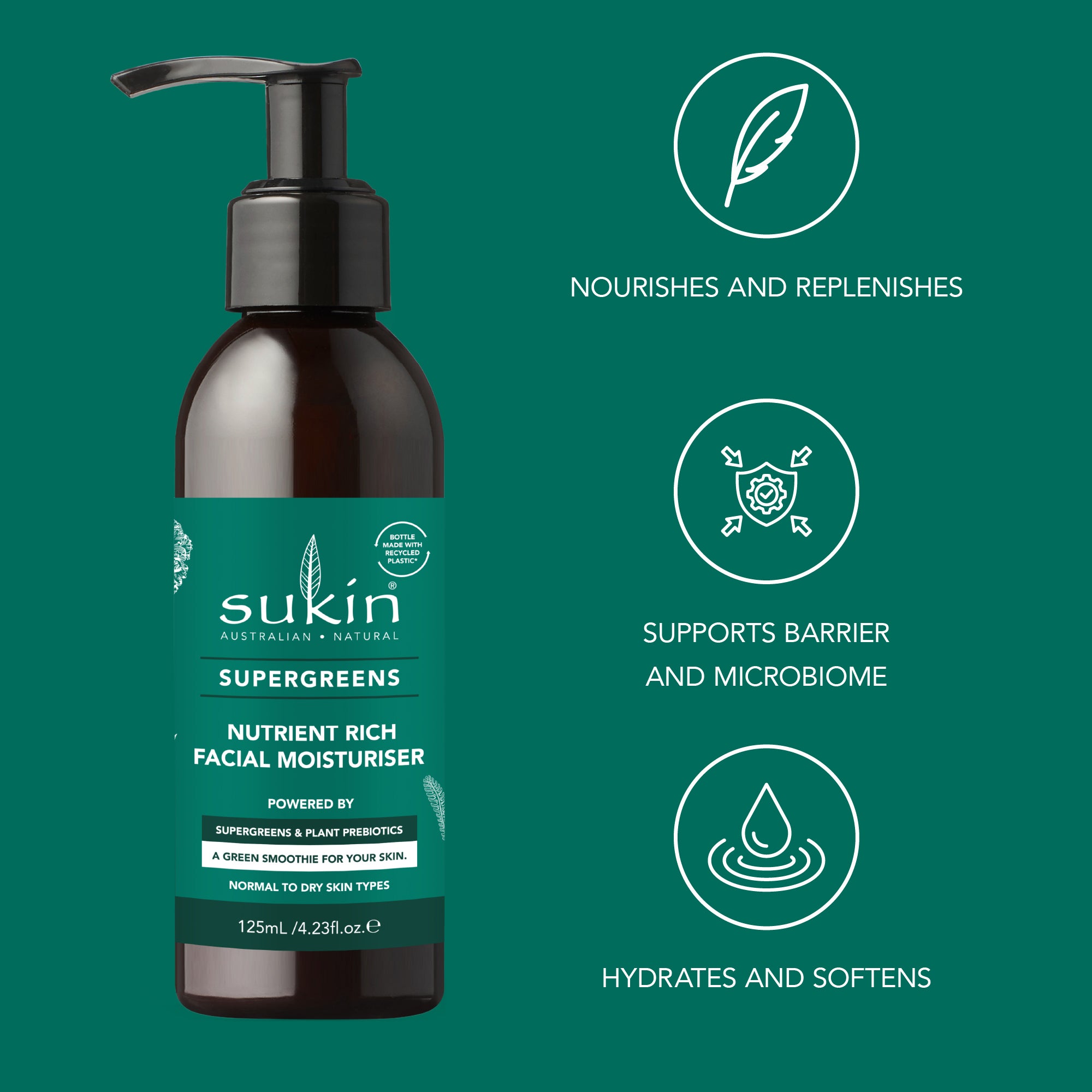 Super Greens Nutrient Rich Facial Moisturiser 125mL