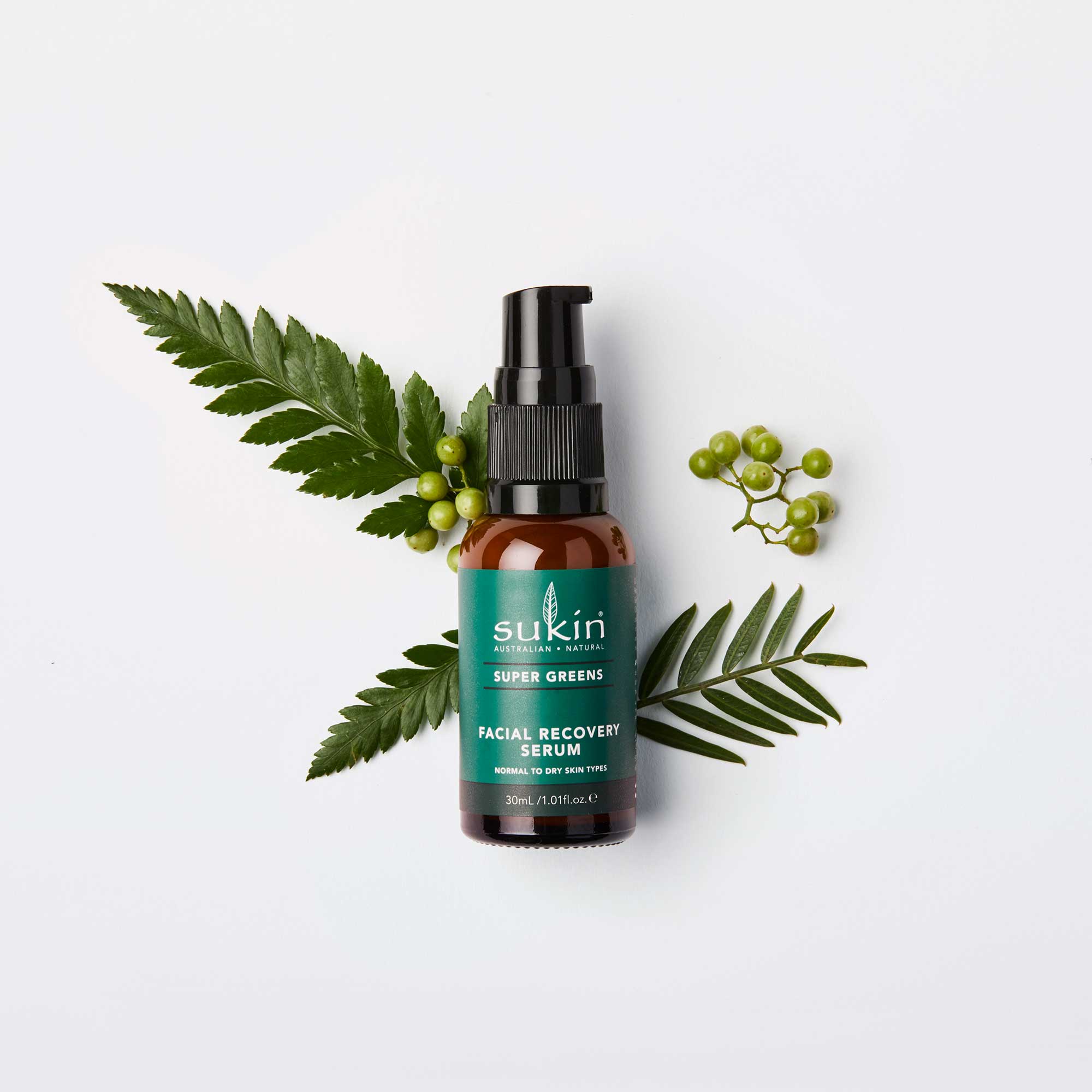 Natural Facial Recovery Serum | Super Greens | 30ml
