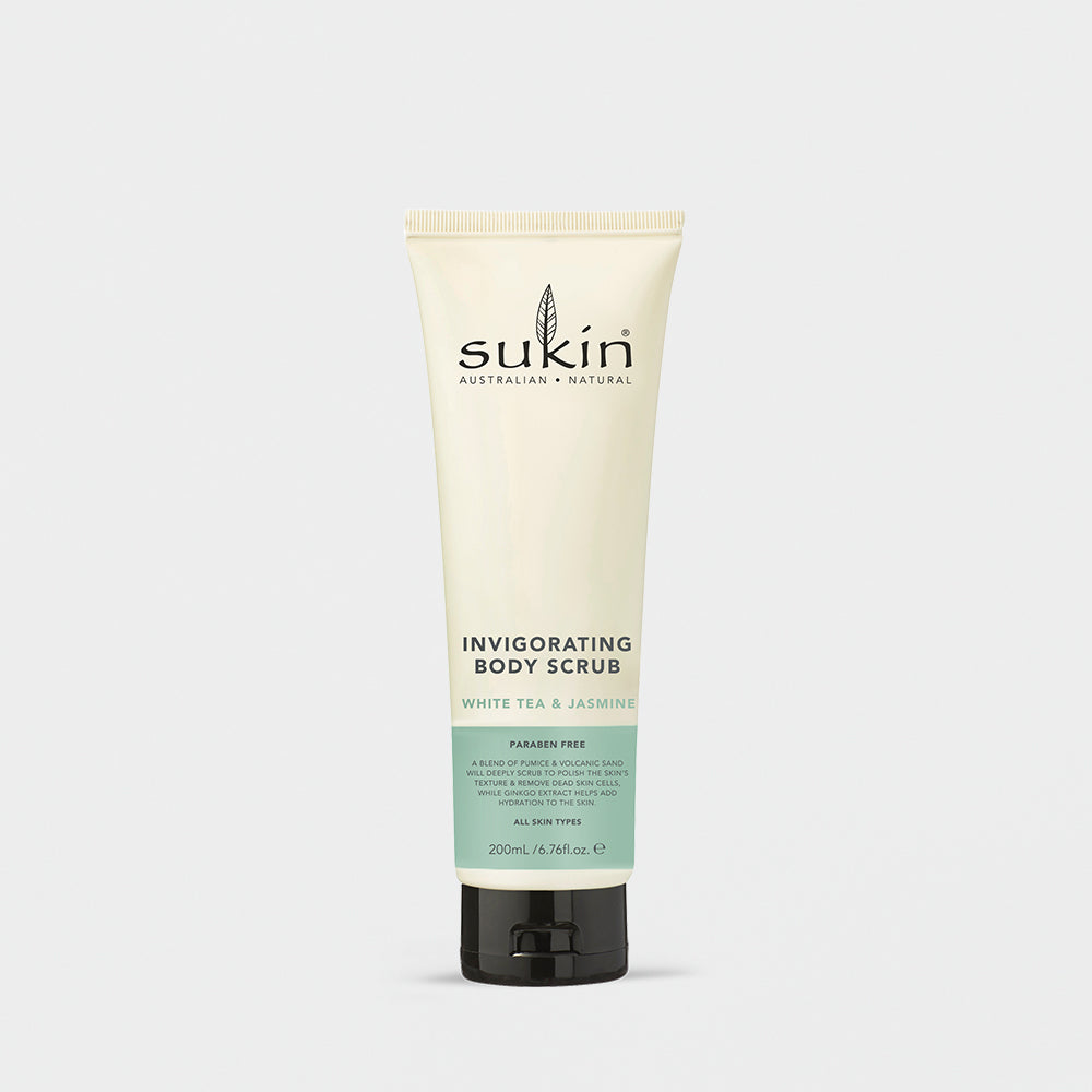 INVIGORATING BODY SCRUB  | WHITE TEA &amp; JASMINE | 200 mL